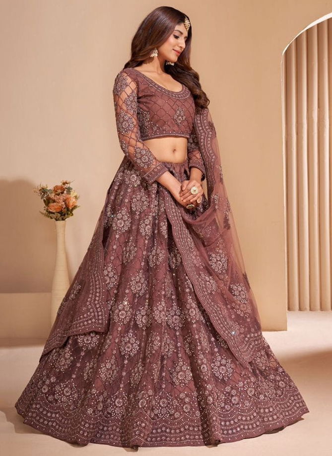 Bridal Heritage Colour Splash Alizeh Net Wholesale Lehenga Choli Collection